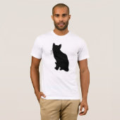 猫のシルエット Tシャツ (正面フル)