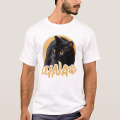 猫のシンプルタイポグラフィモダン名の写真 Tシャツ (正面)