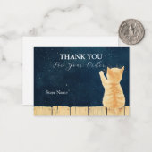 猫のシーン・サンキュー ノートカード (正面/裏面インサイチュ)