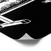 猫のジム トレーニング ベンチプレス 猫の面白画像 ポスター (角)