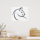 猫のスケッチ ポスター (キッチン)