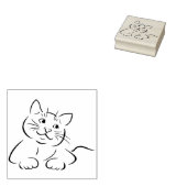 猫のスタンプ ラバースタンプ (押印)
