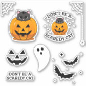 猫のステッカー切り出し シール (正面)