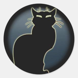 猫のステッカー ハロウィンねこステッカー 猫好き ラウンドシール
