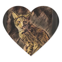 猫のステッカー