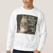 猫のストップシャツと食べ物を与え私」メンズスウェットシャツ スウェットシャツ (正面)