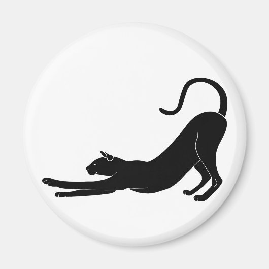 猫のストレッチ マグネット (正面)