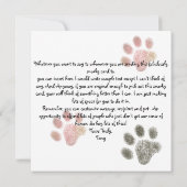 猫のスネークパーソナライズされたクリスマスフラットカード (裏面)