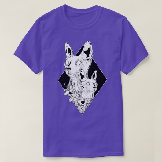 猫のスフィンクス Tシャツ (デザイン正面)