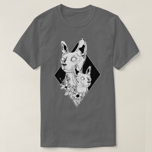 猫のスフィンクス Tシャツ (デザイン正面)