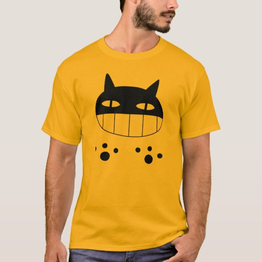 猫のスマイル Tシャツ (正面)