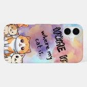 猫のスマホケース iPhoneケース (裏面横)