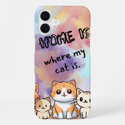 猫のスマホケース iPhoneケース (裏面)