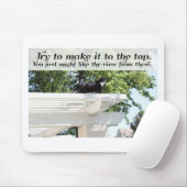 猫のスローガンやる気を起こさせるアート マウスパッド (マウス)