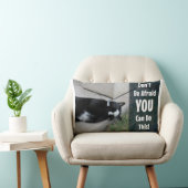 猫のスローガンを恐れないやる気を起こさせること ランバークッション (椅子)