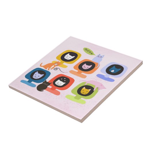 猫のセラミックタイル タイル (側面)