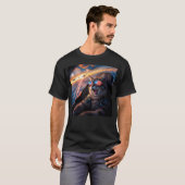 猫のセルフィージェット機 Tシャツ (正面フル)