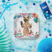 猫のセルフィー 誕生日パーティー  ペーパープレート (パーティー)