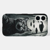 猫のセルフィーUFO誘拐: ネコとエイリアンの遭遇 Case-Mate iPhoneケース (裏面 (横))