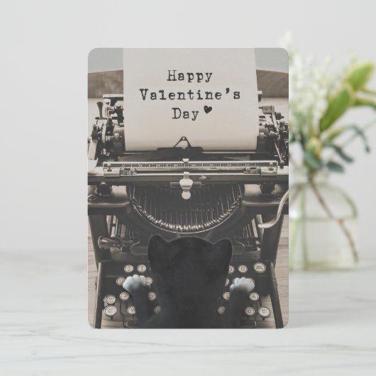 猫のタイプのハッピーバレンタインデー- シーズンカード (スタンド正面)