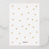 猫のタキシード新年のお祝い2026  フォイルパーティー招待状 箔シーズンカード (裏面)