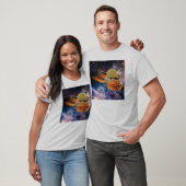 猫のタコスの乗馬サンドイッチロケット Tシャツ (ユニセックス)