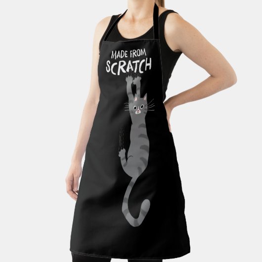 猫のタビーおもしろいの上に一つぶら下がったから エプロン (インサイチュ)