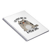 猫のダジャレはとてもアモーシングユーモアがあって面白い動物のダジャレ ノートブック (右側)