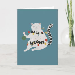 猫のダジャレ：メリーなクリスマスを カード