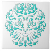 猫のダマスク織のセラミックタイル タイル (正面)