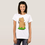 猫のチェス駒 ルーク チェス Tシャツ (正面フル)