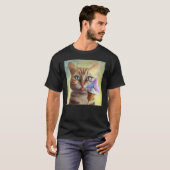 猫のチョウチョアイスクリーム Tシャツ (正面フル)