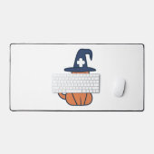 猫のツイストで秋を祝う – One Spooky Nu デスクマット (キーボード&マウス)