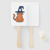 猫のツイストで秋を祝う – One Spooky Nu ハンドファン (正面&裏面)