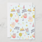 猫のティーパーティー | キットティーパーティーの招待状 招待状 (裏面)