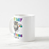 猫のテスト日素晴らし全て素晴らしよ素晴らし コーヒーマグカップ (正面左)