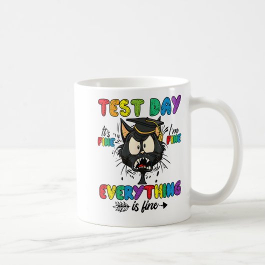 猫のテスト日素晴らし全て素晴らしよ素晴らし コーヒーマグカップ (右)