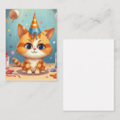 猫のテーマのデザイン ジンジャーの猫 かわいい ノートカード (正面/裏面)