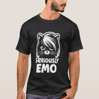 猫のテーマの服 代替ファッション Emo アート Tシャツ