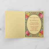 猫のテーマ結婚による発表 招待状 (内部)