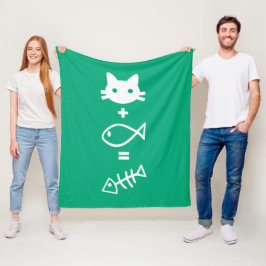 猫のテーマ フリースブランケット