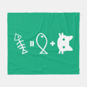 猫のテーマ フリースブランケット (正面(横))