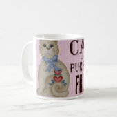 猫のデザインのマグ コーヒーマグカップ (正面左)