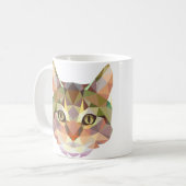 猫のデザインのマグ コーヒーマグカップ (正面左)