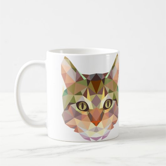 猫のデザインのマグ コーヒーマグカップ (左)