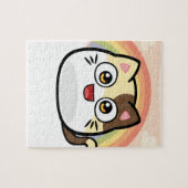 猫のデザインプロダクトとしてブーイング ジグソーパズル (横)