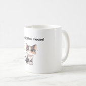 猫のデザイン入りマグカップ コーヒーマグカップ (正面右)