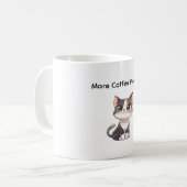 猫のデザイン入りマグカップ コーヒーマグカップ (正面左)