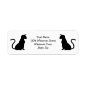 猫のデザイン ラベル (正面)