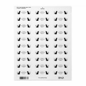 猫のデザイン ラベル (フルシート)